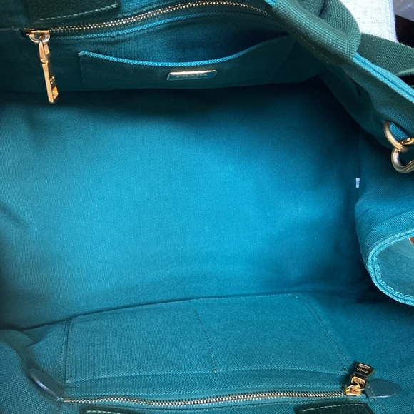Prada Green Canapa GM w/ Strap - Picture 9 of 17